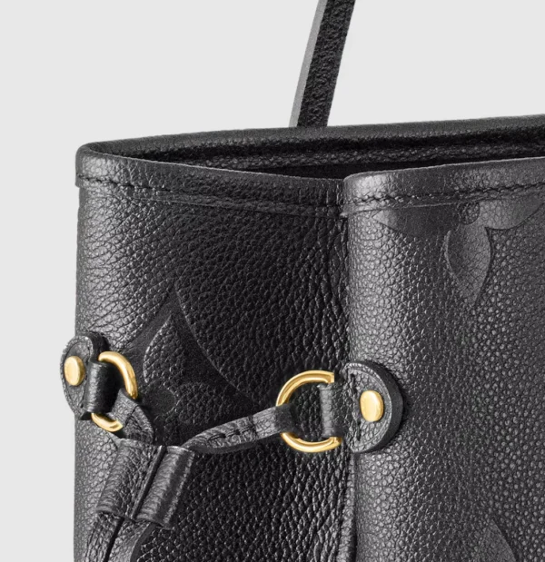 LV Neverfull MM Monogram Monogram Empreinte Leather Handbag - Black - Image 2