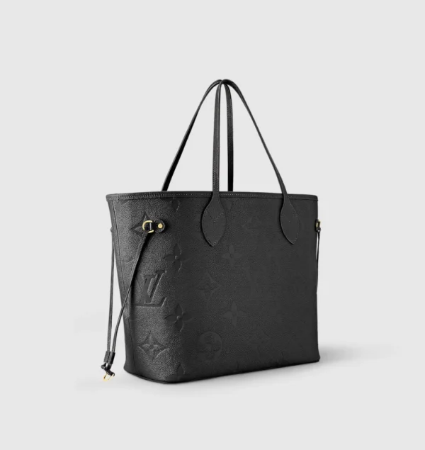 LV Neverfull MM Monogram Monogram Empreinte Leather Handbag - Black - Image 5