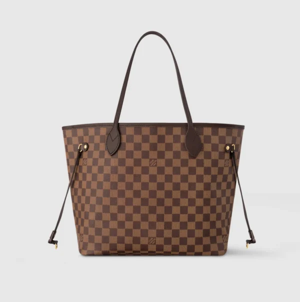 LV Neverfull MM Damier Ebene Canvas HandBag - Cherry - Image 2